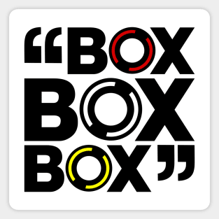 "Box Box Box" Formula 1 Tyre Compound Design Magnet